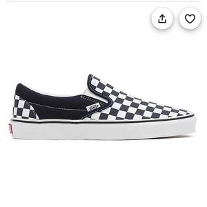VANS Classic Slip-On Checkerboard Shoe - Parisian Night/White